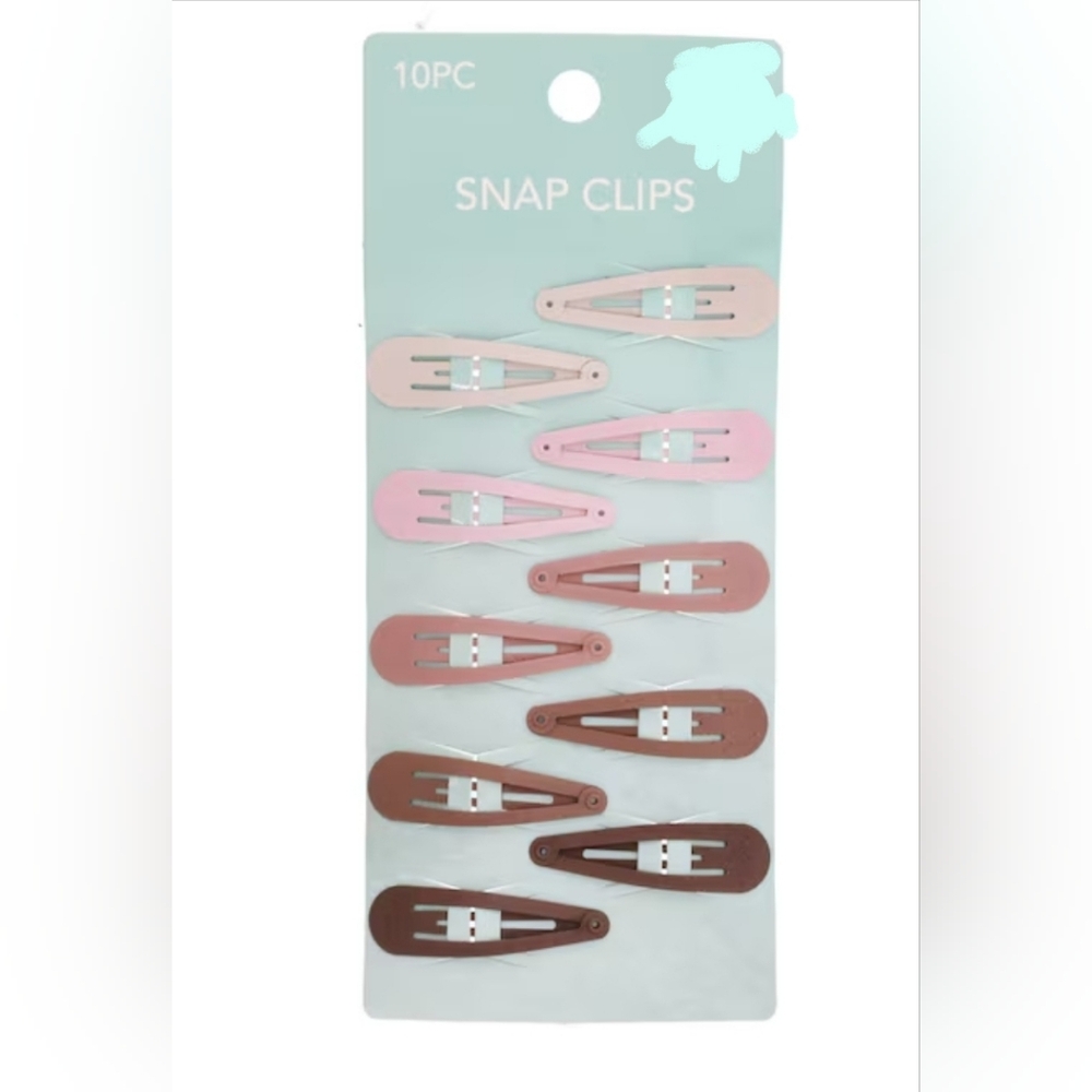 10PC Neutral Colored Snap Clips BNIB